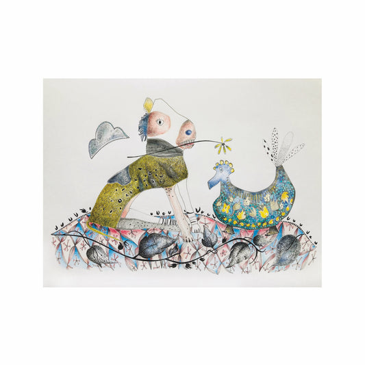 Fine Art Giclée Print - ‘My Friend Brings Me Flowers’