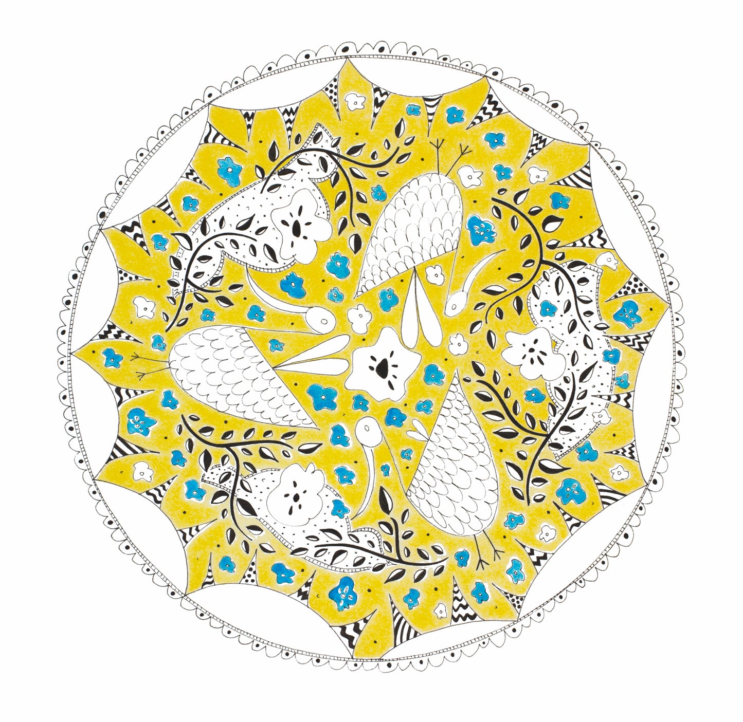 Fine Art Giclée Print - ‘Yellow Round’