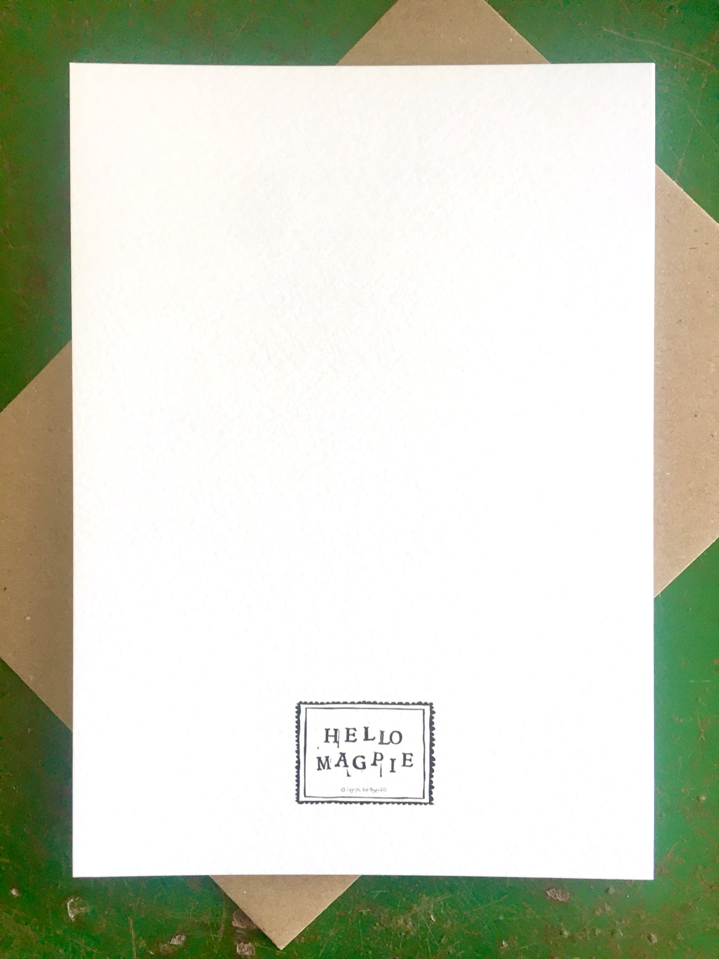 Illustrated Greetings Card (blank inside) with Kraft Brown Envelope (127mm x 177mm) - Meow