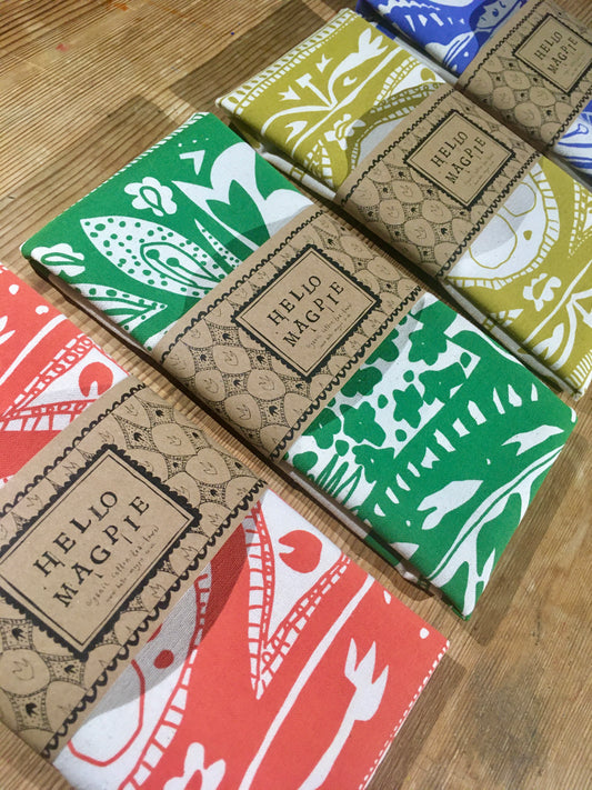 Screen Printed T-towel - Cornucopia (Green)