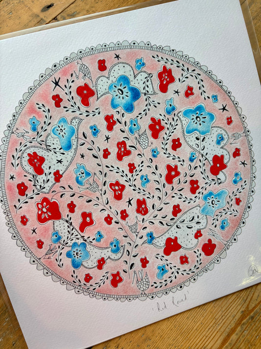 Fine Art Giclée Print - ‘Red Round’