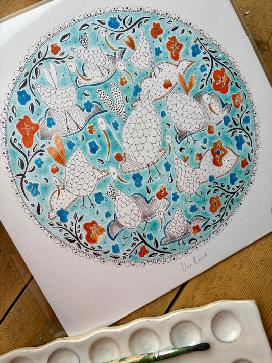 Fine Art Giclée Print - ‘Blue Round’