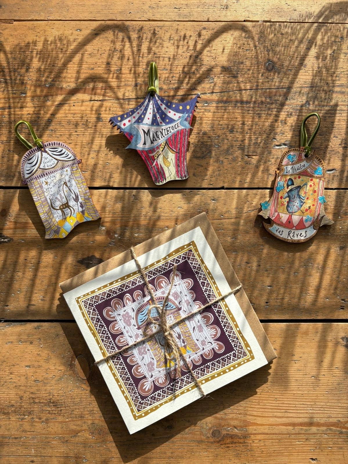 Pack of 5 - Illustrated Greetings Card (blank inside) with Kraft Brown Envelope (145mm x 145mm) - ‘A Dreamier Garden’