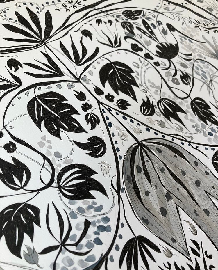 Illustrated Greetings Card (blank inside) with Kraft Brown Envelope (127mm x 177mm) - Falling Leaves No. 1