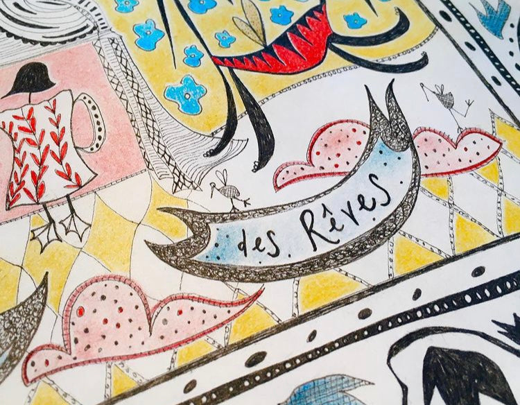 Illustrated Greetings Card (blank inside) with Kraft Brown Envelope (127mm x 177mm) - The Theatre of Dreams