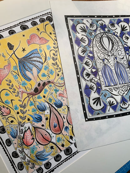 Illustrated Greetings Card (blank inside) with Kraft Brown Envelope (127mm x 177mm) - Sweet Sixty