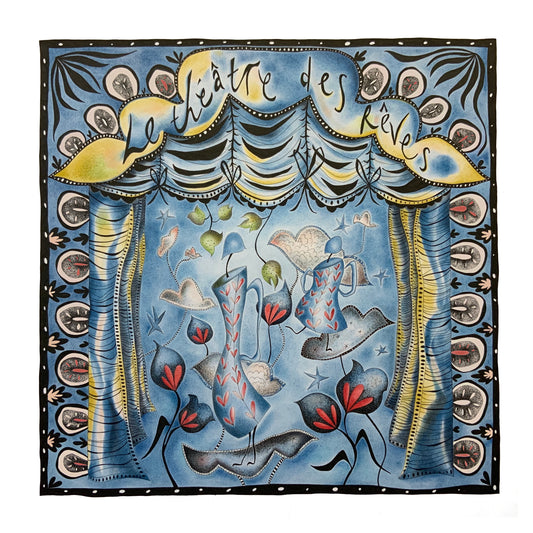 Illustrated Greetings Card (blank inside) with Kraft Brown Envelope (145mm x 145mm) - All The World’s A Stage