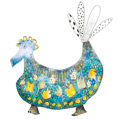 Illustrated Greetings Card (blank inside) with Kraft Brown Envelope (145mm x 145mm) - Tweet