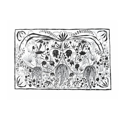 Illustrated Greetings Card (blank inside) with Kraft Brown Envelope (127mm x 177mm) - Falling Leaves No. 1