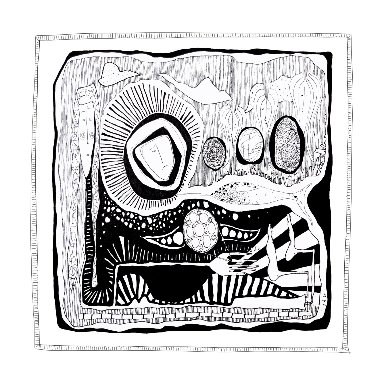 Illustrated Greetings Card (blank inside) with Kraft Brown Envelope (145mm x 145mm) - Dearly, My Beloved