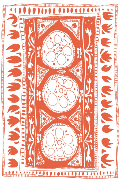 Illustrated Greetings Card (blank inside) with Kraft Brown Envelope (127mm x 177mm) - Extravagance