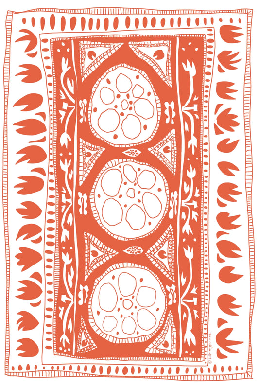 Illustrated Greetings Card (blank inside) with Kraft Brown Envelope (127mm x 177mm) - Extravagance