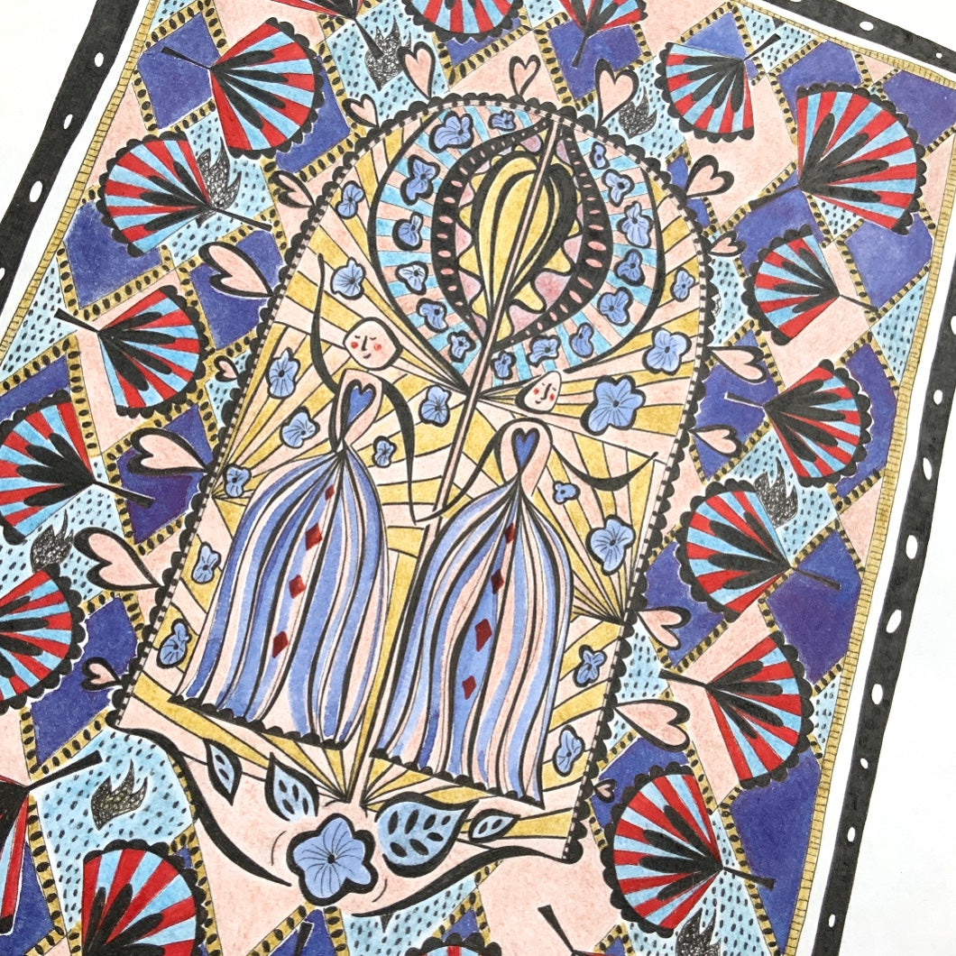 Illustrated Greetings Card (blank inside) with Kraft Brown Envelope (127mm x 177mm) - The Golden Gates