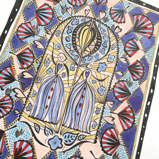 Illustrated Greetings Card (blank inside) with Kraft Brown Envelope (127mm x 177mm) - The Golden Gates