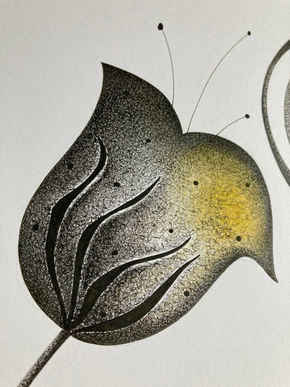 Illustrated Greetings Card (blank inside) with Kraft Brown Envelope (127mm x 177mm) - Meow