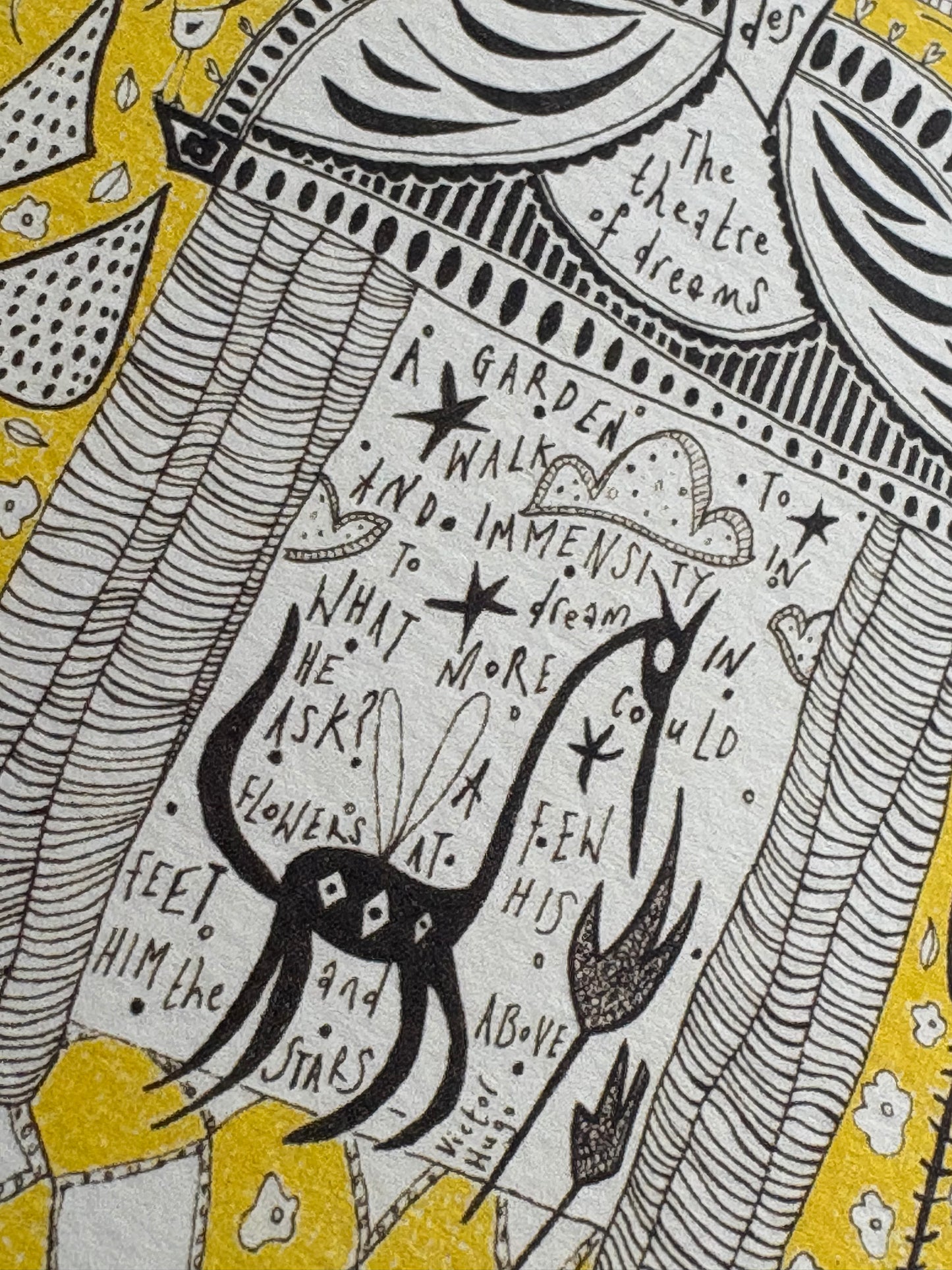 Illustrated Greetings Card (blank inside) with Kraft Brown Envelope (145mm x 145mm) - ‘A Garden to Walk In’