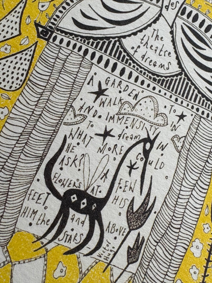 Illustrated Greetings Card (blank inside) with Kraft Brown Envelope (145mm x 145mm) - ‘A Garden to Walk In’