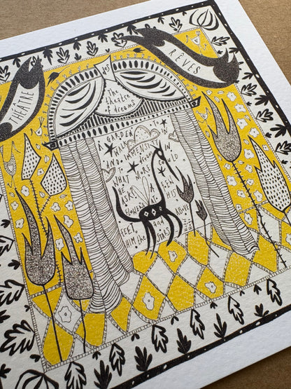 Illustrated Greetings Card (blank inside) with Kraft Brown Envelope (145mm x 145mm) - ‘A Garden to Walk In’