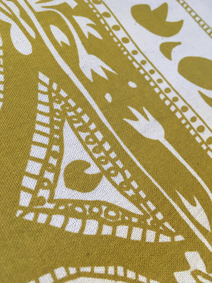Screen Printed T-towel - Extravagance (Gold)