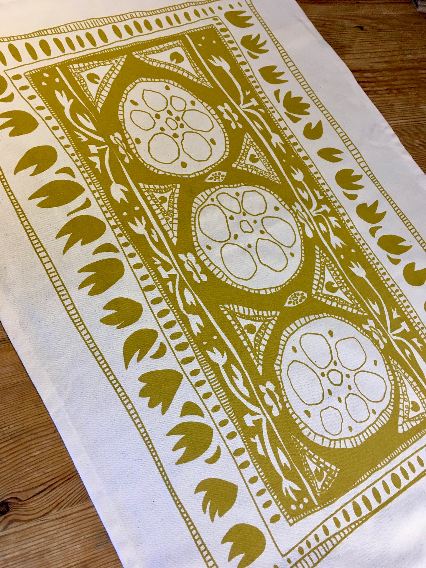 Screen Printed T-towel - Extravagance (Gold)