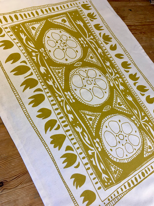 Screen Printed T-towel - Extravagance (Gold)