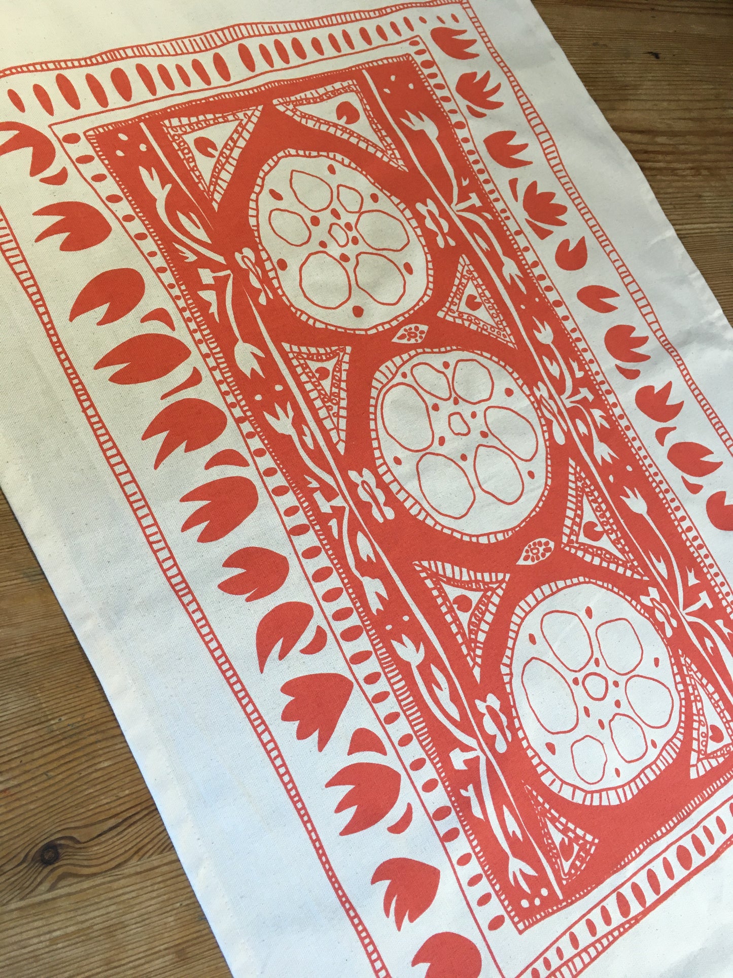 Screen Printed T-towel - Extravagance (Red)