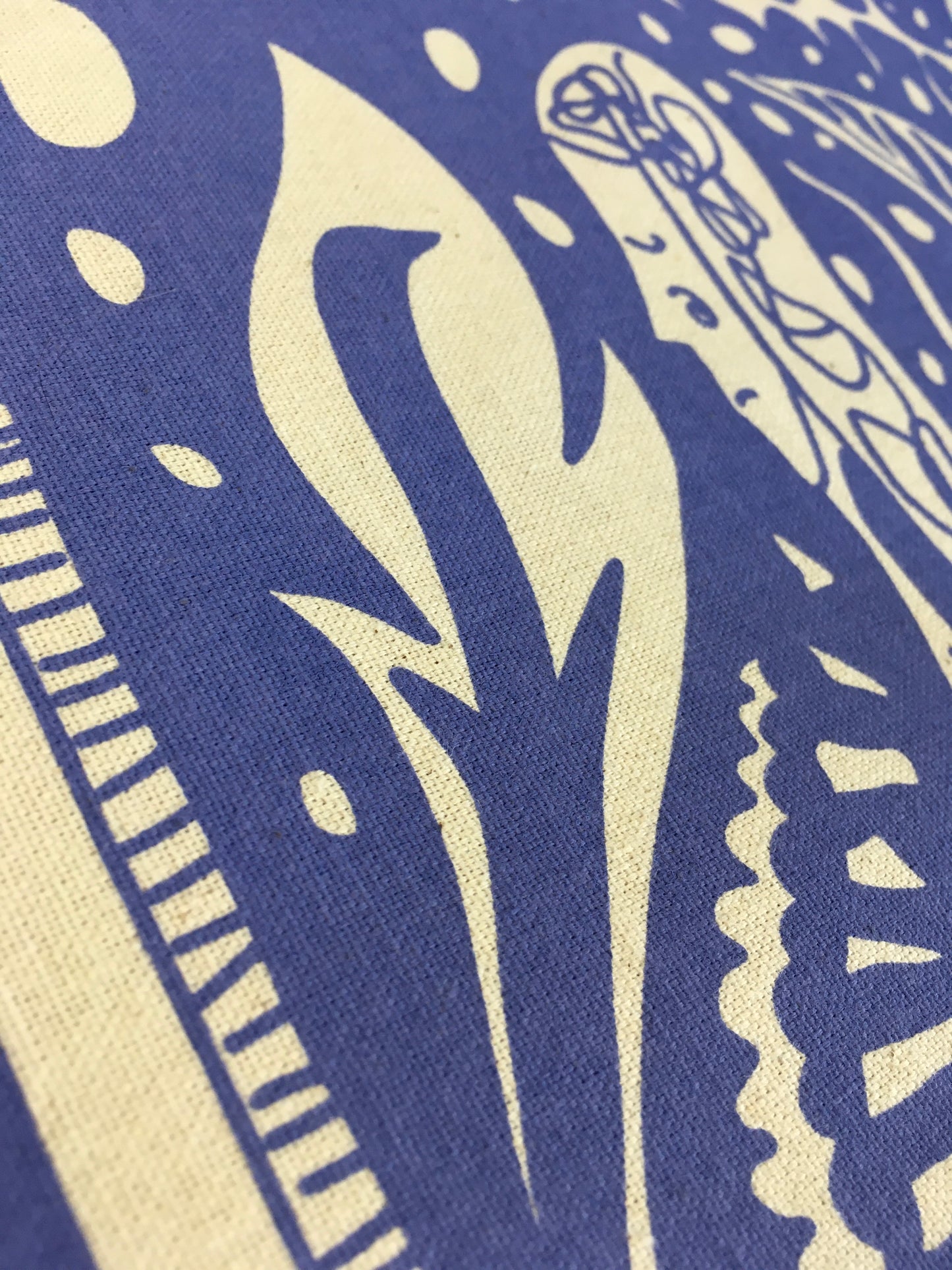 Screen Printed T-towel - Cornucopia (Purple)