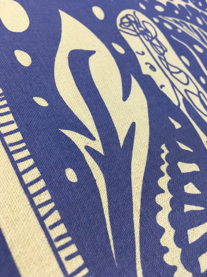 Screen Printed T-towel - Cornucopia (Purple)