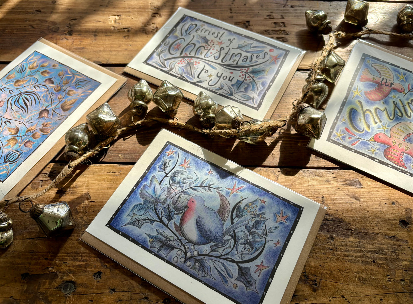 Illustrated Greetings Card (blank inside) with Kraft Brown Envelope (127mm x 177mm) - Stary, Stary Night