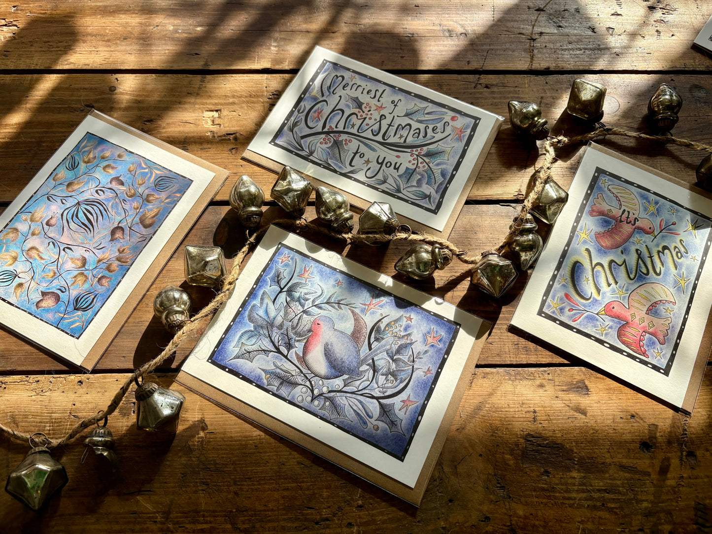 Illustrated Greetings Card (blank inside) with Kraft Brown Envelope (127mm x 177mm) - Stary, Stary Night