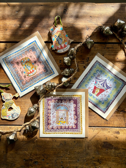 Illustrated Greetings Card (blank inside) with Kraft Brown Envelope (145mm x 145mm) - More Magnifique