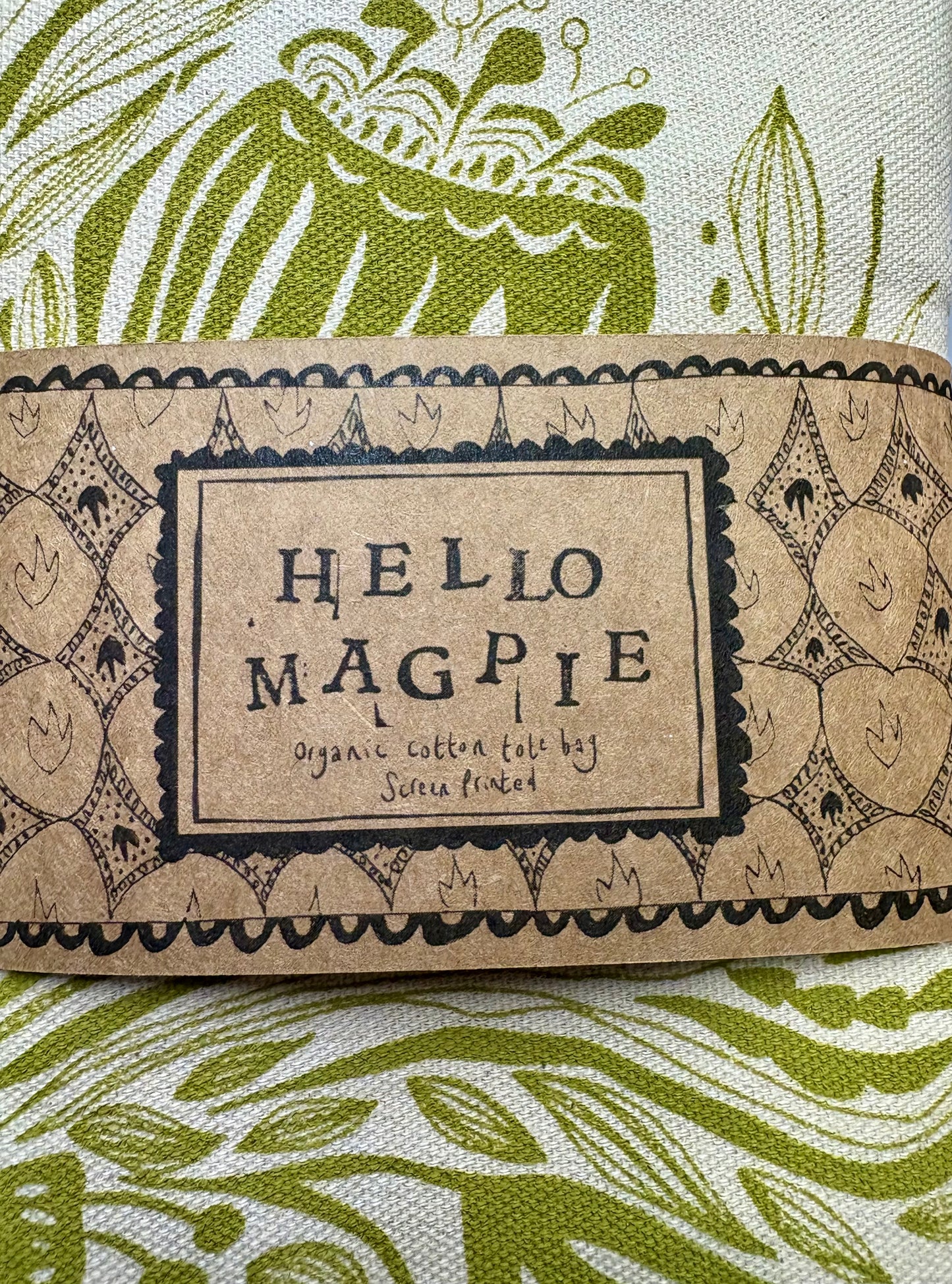 Screen Printed Tote Bags - Bouquet (gold)