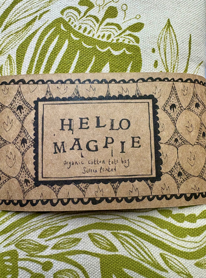 Screen Printed Tote Bags - Bouquet (gold)