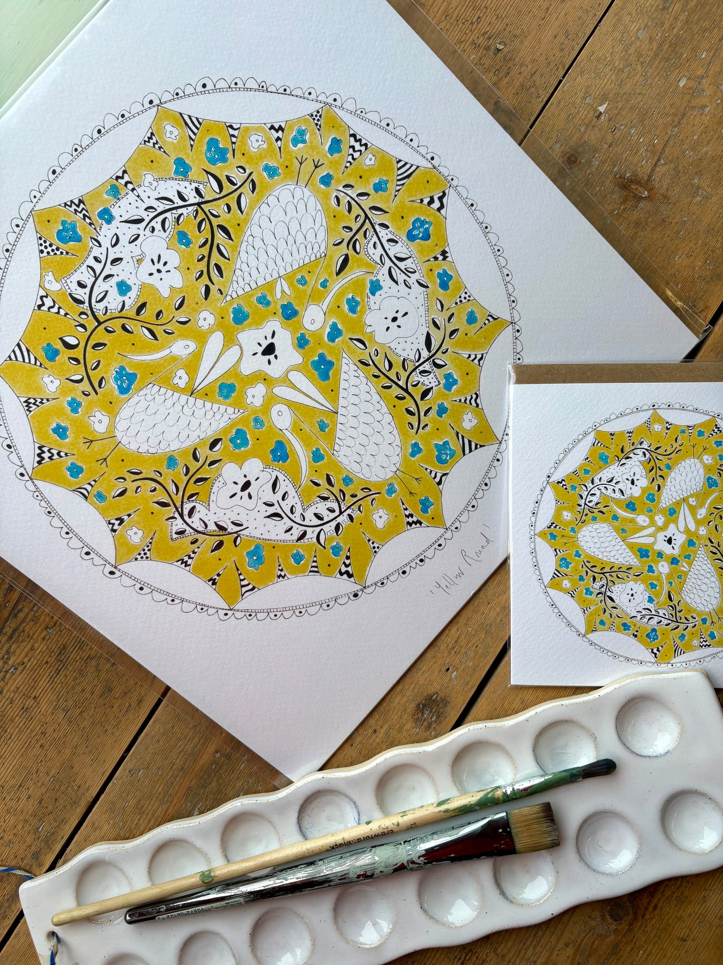 Fine Art Giclée Print - ‘Yellow Round’