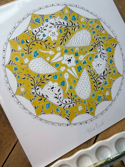 Fine Art Giclée Print - ‘Yellow Round’