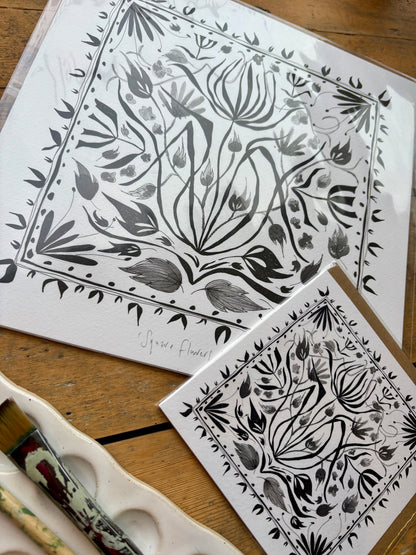 Fine Art Giclée Print - ‘Square Flowers’