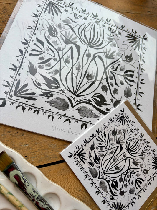 Fine Art Giclée Print - ‘Square Flowers’