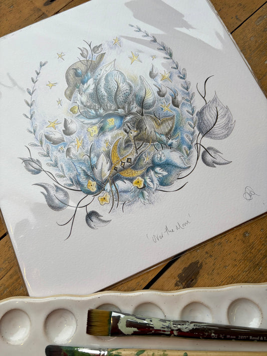 Fine Art Giclée Print - ‘Over the Moon’