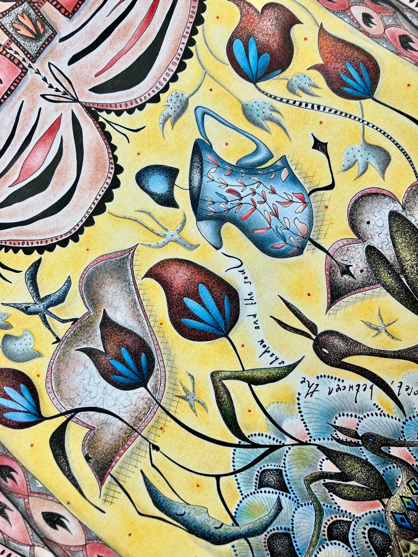 Illustrated Greetings Card (blank inside) with Kraft Brown Envelope (145mm x 145mm) - Between the shadows