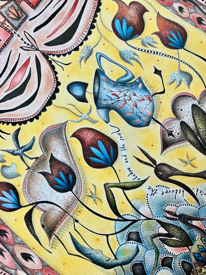 Illustrated Greetings Card (blank inside) with Kraft Brown Envelope (145mm x 145mm) - Between the shadows