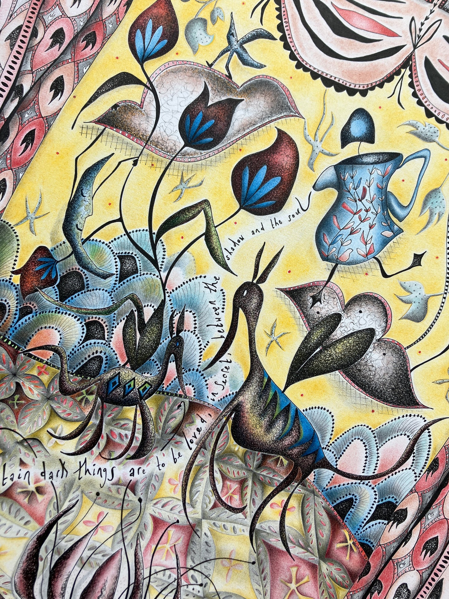 Illustrated Greetings Card (blank inside) with Kraft Brown Envelope (145mm x 145mm) - Between the shadows