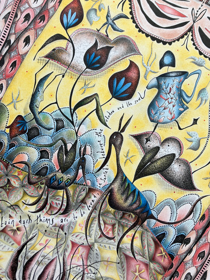 Illustrated Greetings Card (blank inside) with Kraft Brown Envelope (145mm x 145mm) - Between the shadows