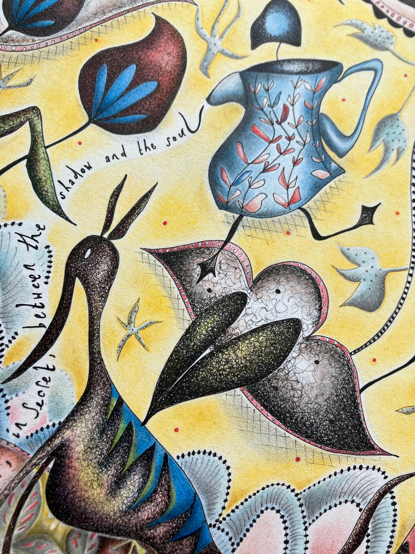 Illustrated Greetings Card (blank inside) with Kraft Brown Envelope (145mm x 145mm) - Between the shadows