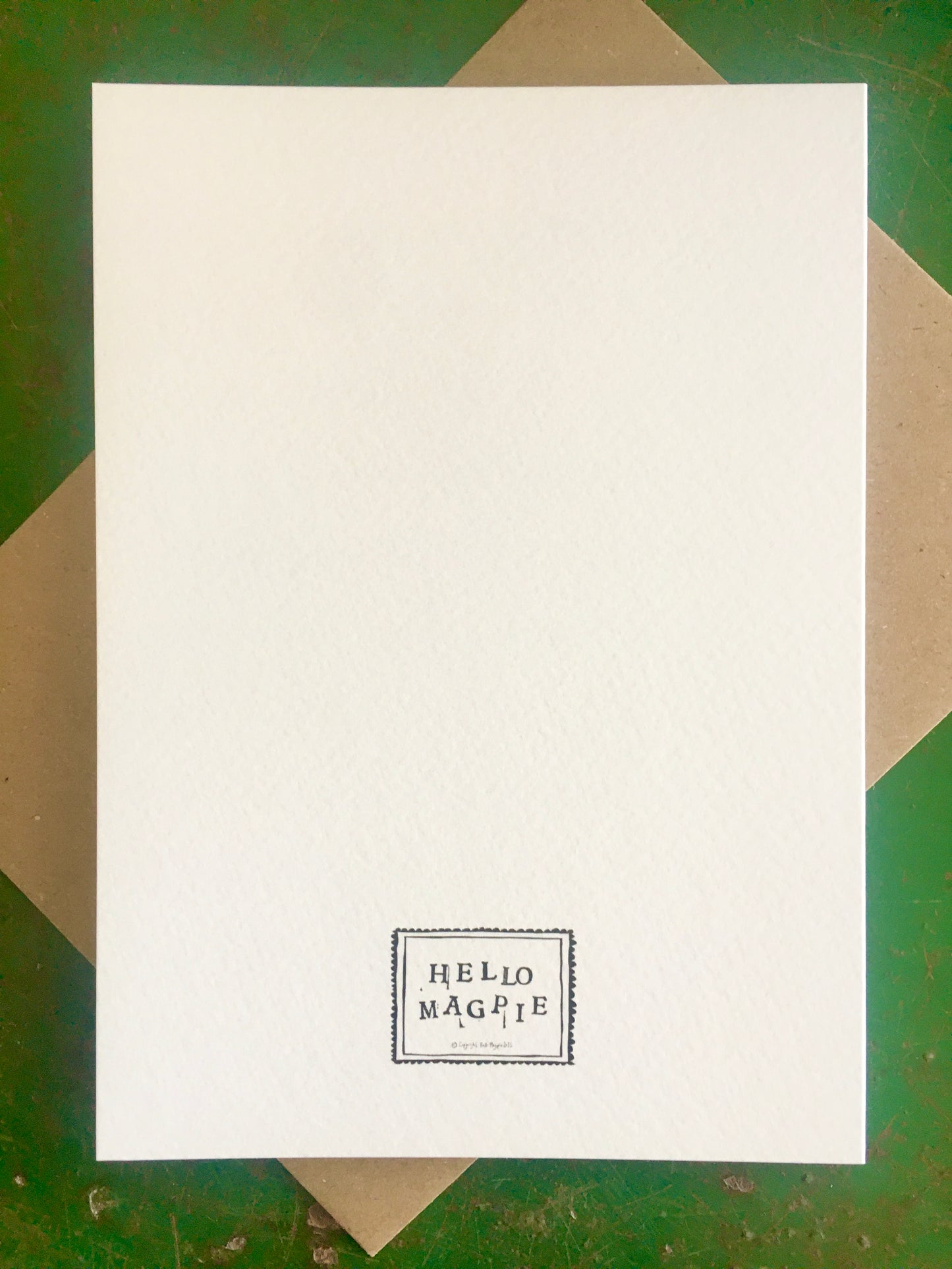 Illustrated Greetings Card (blank inside) with Kraft Brown Envelope (127mm x 177mm) - Winter Leaves