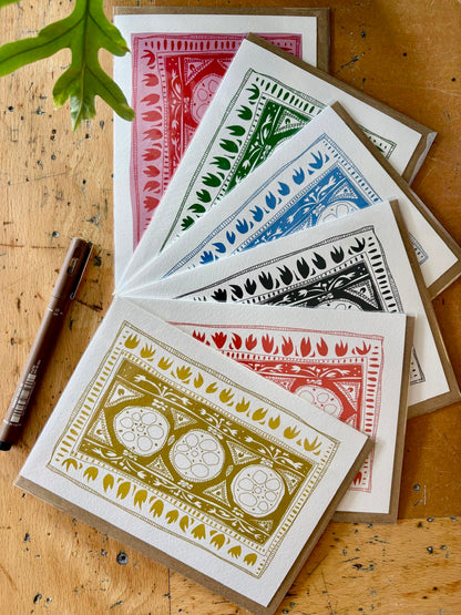 Illustrated Greetings Card (blank inside) with Kraft Brown Envelope (127mm x 177mm) - Extravagance